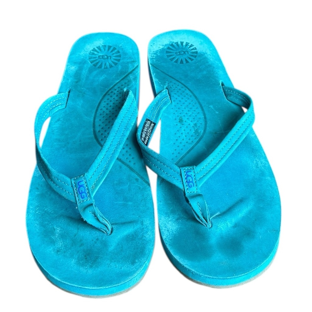 UGG Turquoise Flip Flops Size 10